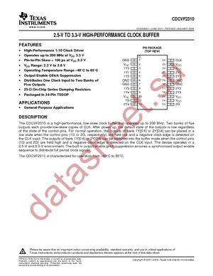 CDCVF2310PW datasheet  